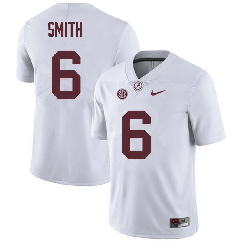 Men #6 Devonta Smith Alabama Crimson Tide College Football Jerseys Sale-White